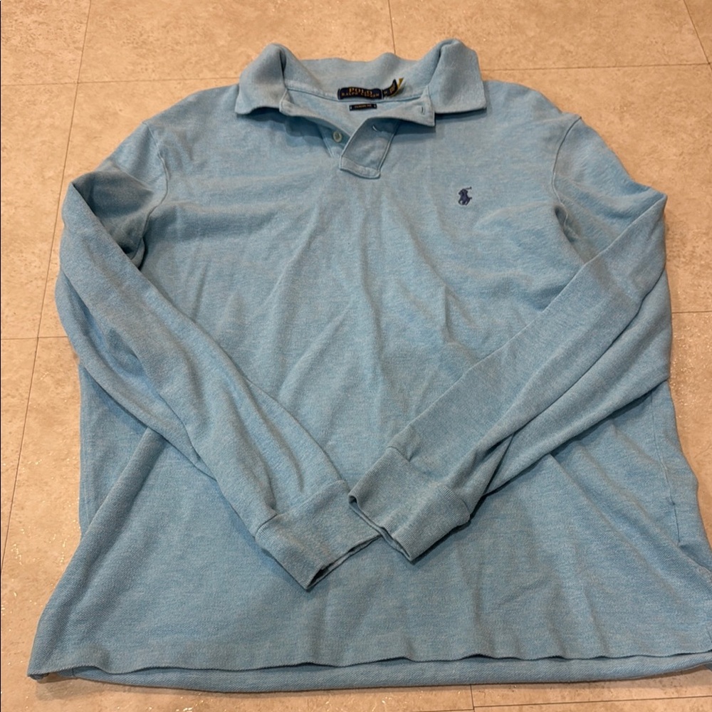 Polo by Ralph Lauren Blue Long Sleeve Polo Shirt